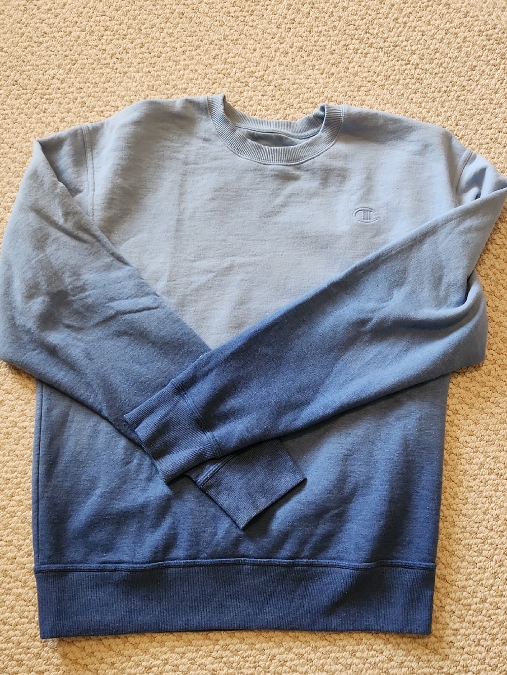 Champion Men's Gradient Blue Crewneck Sweatshirt